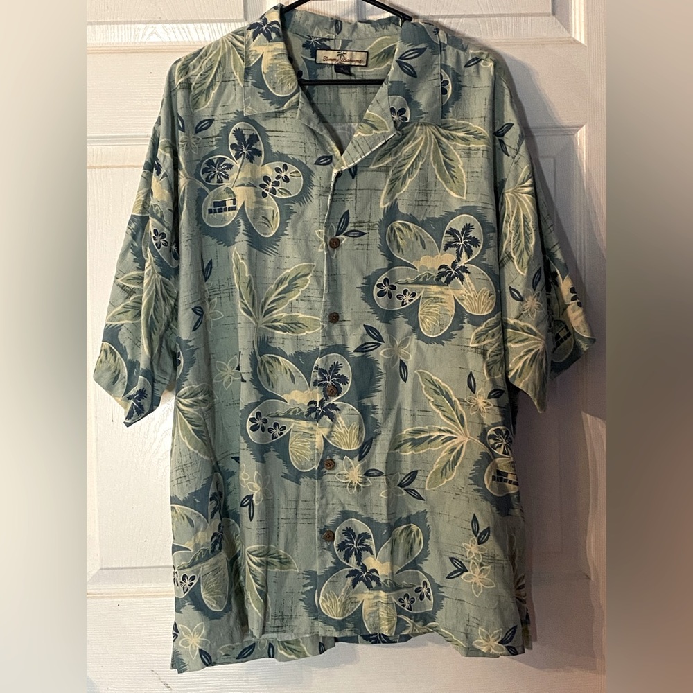 Tommy Bahama 100% Silk Hawaiian Dad Shirt Size XL